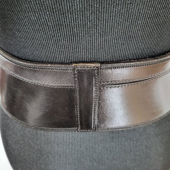 Women\'s Vintage Cinch Black Leather Belt Italian Designer Brand Linea Pelle Sz S